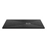 Imperia Black Slate Effect Rectangular Shower Tray 1200 x 800mm with Graphite Waste