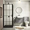 Imperia 800 x 800mm Black Slate Effect Square Shower Tray + Chrome Waste  additional Large Image