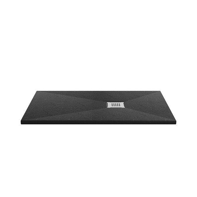 Imperia 1400 x 900mm Black Slate Rectangular Shower Tray with Chrome Waste