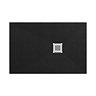 Imperia 1400 x 900mm Black Slate Rectangular Shower Tray with Chrome Waste