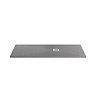 Imperia 1600 x 900mm Graphite Slate Effect Rectangular Shower Tray with Chrome Waste