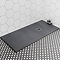 Imperia Graphite Slate Effect Rectangular Shower Tray 1700 x 700mm with Graphite Waste