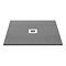 Imperia 800 x 800mm Graphite Slate Effect Square Tray + Chrome Waste