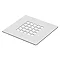 Imperia 800 x 800mm Graphite Slate Effect Square Tray + Chrome Waste  Profile Large Image