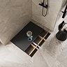 Imperia Square Grid Cover Waste Kit Brushed Chrome