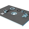 Imperia Square Grid Cover Waste Kit Brushed Chrome