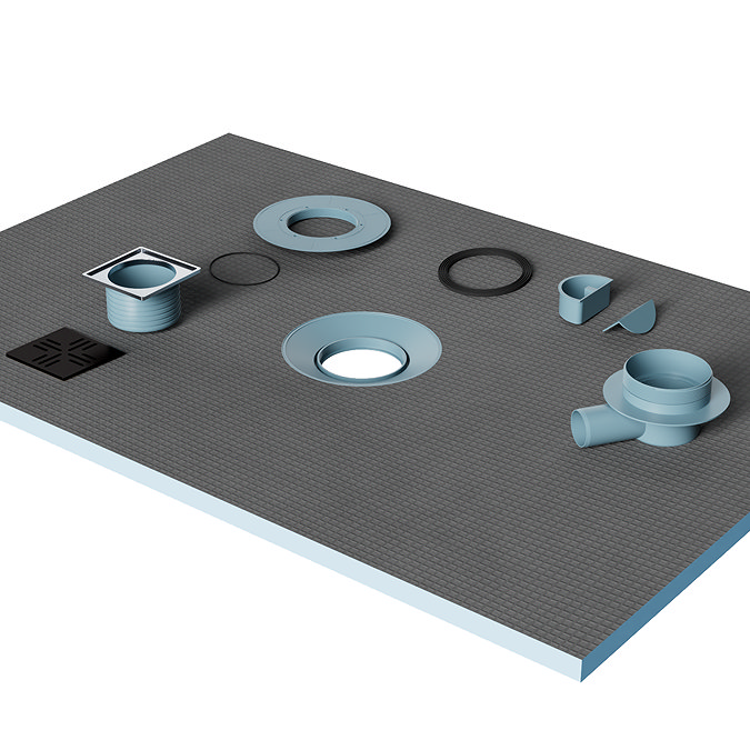 Imperia Square Grid Cover Waste Kit Matt Black