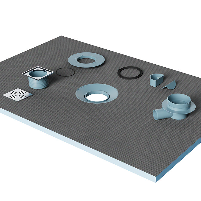 Imperia Wet Room Rectangular Tray Former Kit (Centre Waste in Chrome)