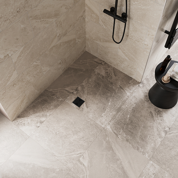 Imperia Wet Room Rectangular Tray Former Kit (Centre Waste in Matt Black)