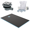 Imperia Wet Room Rectangular Tray Former Kit (End Centre Waste in Chrome)
