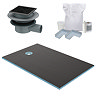 Imperia Wet Room Rectangular Tray Former Kit (End Centre Waste in Matt Black)