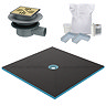 Imperia Wet Room Square Tray Former Kit (Centre Waste in Brushed Brass)