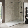 Imperia 1700 x 700mm White Slate Effect Rectangular Shower Tray with Chrome Waste