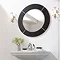 Imperial Annabel Moseley Blue Luxury Round Wooden Frame Mirror Profile Large Image