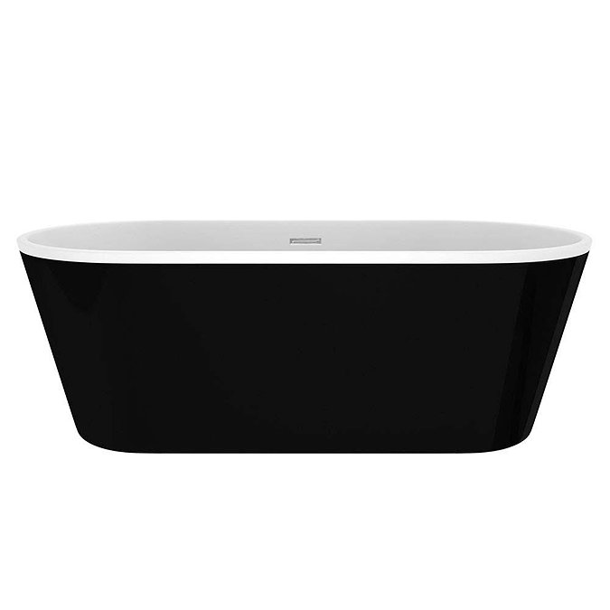 Windsor Brooklyn Black 1690 x 790mm Double Ended Freestanding Bath  Feature Large Image