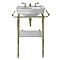 Imperial Etoile 530mm Small Basin + Antique Gold Basin Stand Large Image