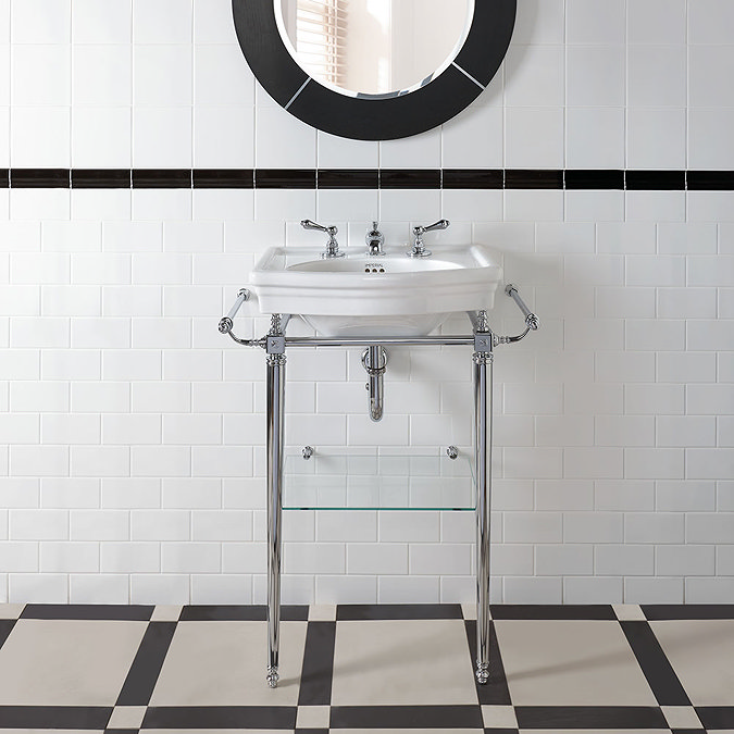 Imperial Etoile 530mm Small Basin + Chrome Basin Stand Profile Large Image