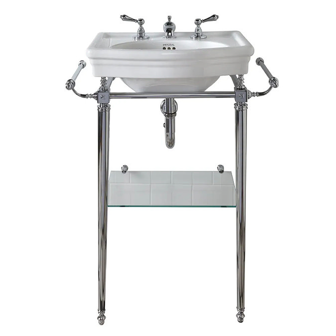 Imperial Etoile 530mm Small Basin + Chrome Basin Stand Large Image