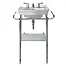 Imperial Etoile 530mm Small Basin + Chrome Basin Stand Large Image