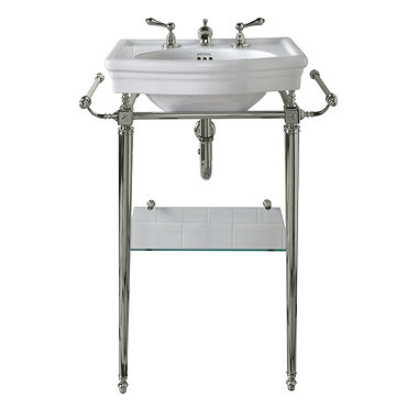 Imperial Etoile 530mm Small Basin + Polished Nickel Basin Stand  Profile Large Image