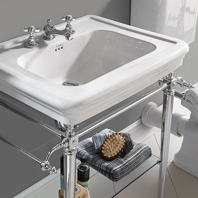 Imperial Etoile 605mm Medium Basin + Antique Gold Basin Stand  Feature Large Image