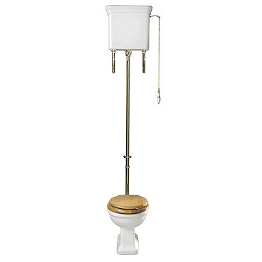 Imperial Etoile High Level Toilet with Antique Gold Fittings  Profile Large Image