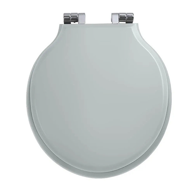 Imperial Etoile Soft Close Toilet Seat with Chrome Hinges Grey Ecru