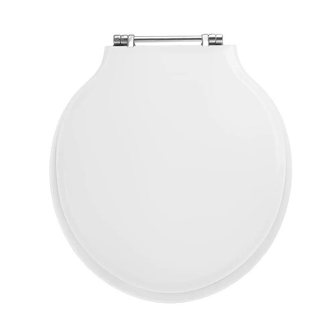 Imperial Etoile Standard Toilet Seat with Chrome Hinges - Gloss White Large Image