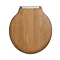 Imperial Etoile Standard Toilet Seat with Chrome Hinges - Natural Oak Large Image