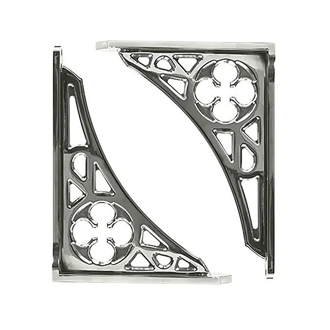 Imperial Ironbridge Polished Nickel High Level Cistern Brackets (Pair) Large Image