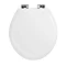 Imperial Oval Soft Close Toilet Seat with Chrome Hinges - Gloss White Large Image