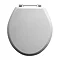 Imperial Oval Standard Toilet Seat with Chrome Hinges - Gloss White Large Image