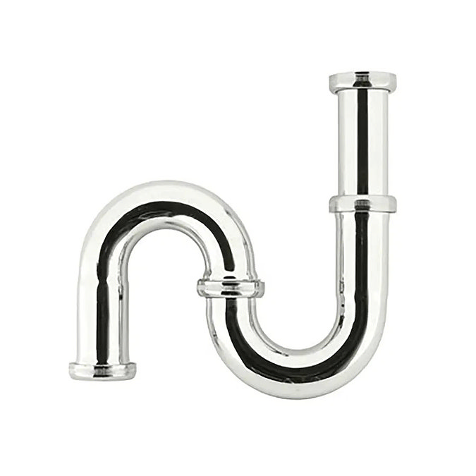 Imperial Polished Nickel Basin 'S' Trap Large Image