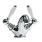 Imperial Radcliffe Chrome Mono Basin Mixer with White Levers + Waste Large Image