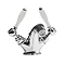 Imperial Radcliffe Chrome Mono Bidet Mixer with White Levers + Waste Large Image
