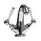 Imperial Radcliffe Chrome Tall Mono Basin Mixer with White Levers + Waste Large Image