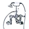 Imperial Radcliffe Chrome Wall Mounted Bath Shower Mixer with White Levers Large Image