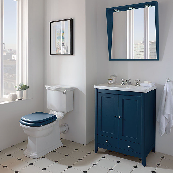Imperial Radcliffe Close Coupled Toilet with Chrome Flush Lever Profile Large Image