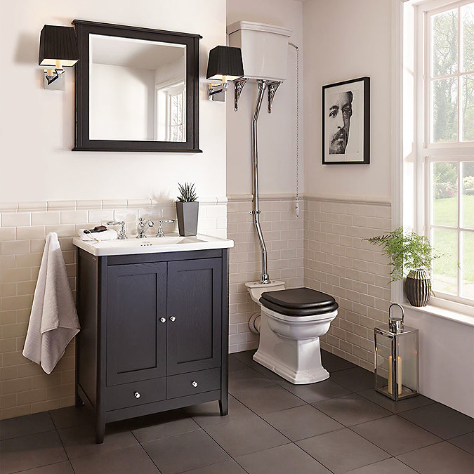 Imperial Radcliffe High Level Toilet with Ceramic Plate + Chrome Fittings  Feature Large Image