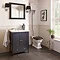 Imperial Radcliffe High Level Toilet with Ceramic Plate + Polished Nickel Fittings  Feature Large Im