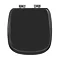 Imperial Radcliffe Soft Close Toilet Seat with Chrome Hinges - High Gloss Black Large Image