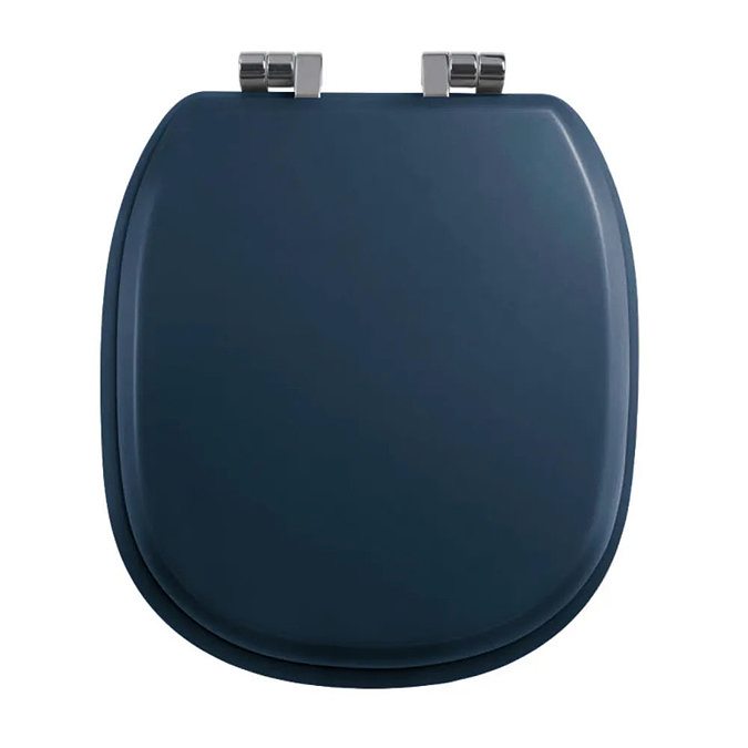 Imperial Radcliffe Soft Close Toilet Seat with Chrome Hinges - Moseley Blue Large Image