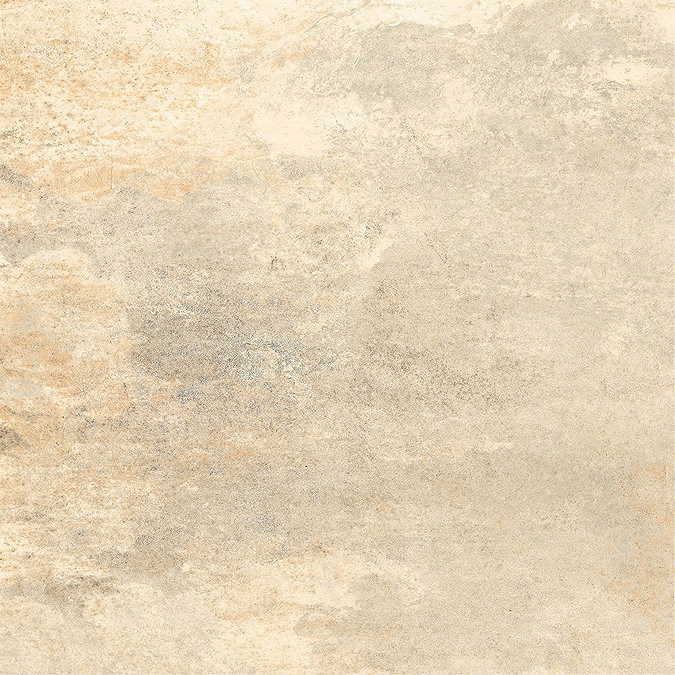 Industrial Metal Effect Floor Tiles - Beige - 600 x 600mm Profile Large Image