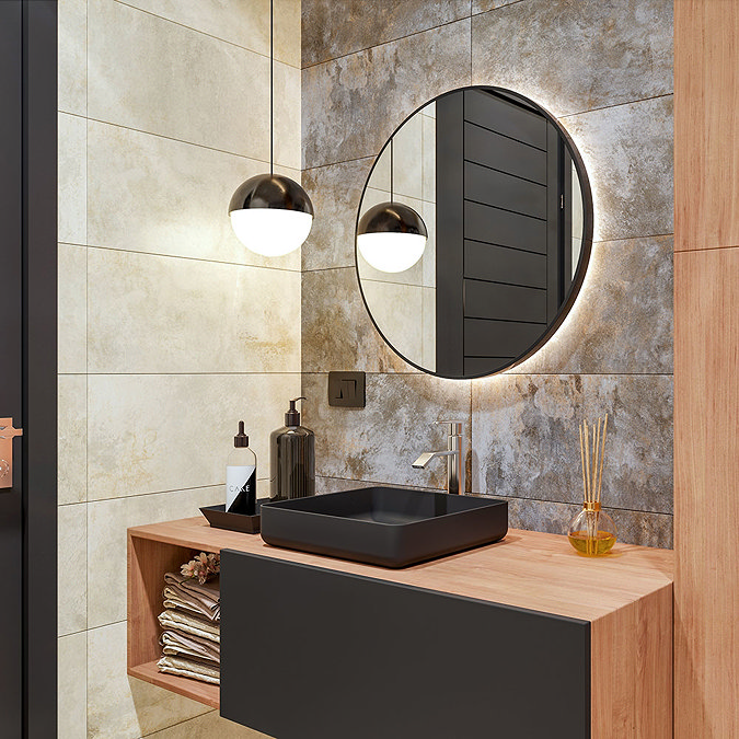 Industrial Metal Effect Wall and Floor Tiles - Beige - 300 x 600mm Feature Large Image