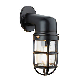 Industville 12" Bulkhead Outdoor & Bathroom Sconce Wall Light - Black - BK-IP65-SWL12-BK Large Image