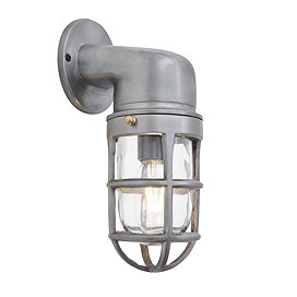 Industville 12" Bulkhead Outdoor & Bathroom Sconce Wall Light - Gunmetal - BK-IP65-SWL12-GN Large Im