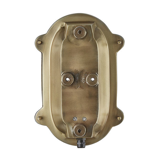 Industville 6" Bulkhead Outdoor & Bathroom Oval Light - Brass - BK-IP65-OWL6-B-SW-RB Feature Large
