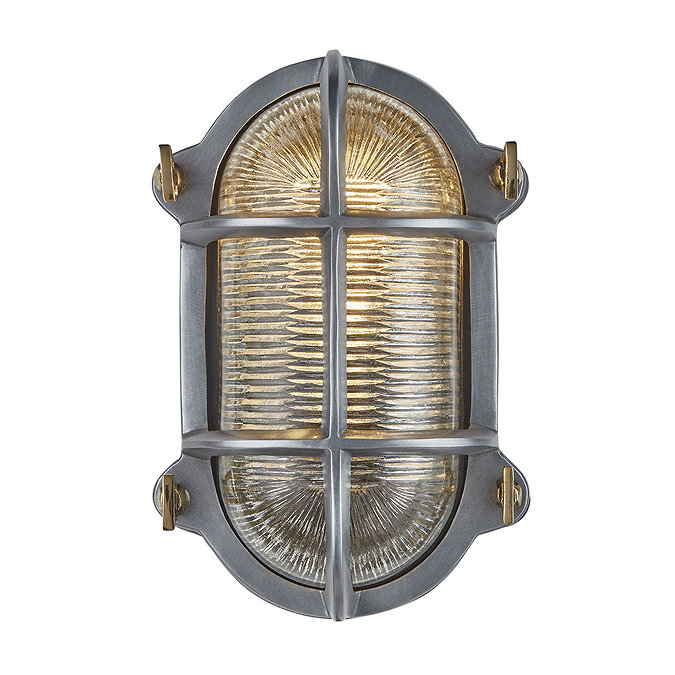 Industville 6" Bulkhead Outdoor & Bathroom Oval Light - Gunmetal - BK-IP65-OWL6-GN-SW-RB Large Image