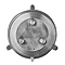 Industville 8" Bulkhead Outdoor & Bathroom Round Light - Gunmetal - BK-IP65-RWL8-GN-SW Feature Larg