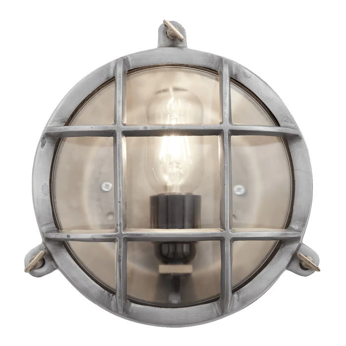 Industville 8" Bulkhead Outdoor & Bathroom Round Light - Gunmetal - BK-IP65-RWL8-GN-SW Large Image